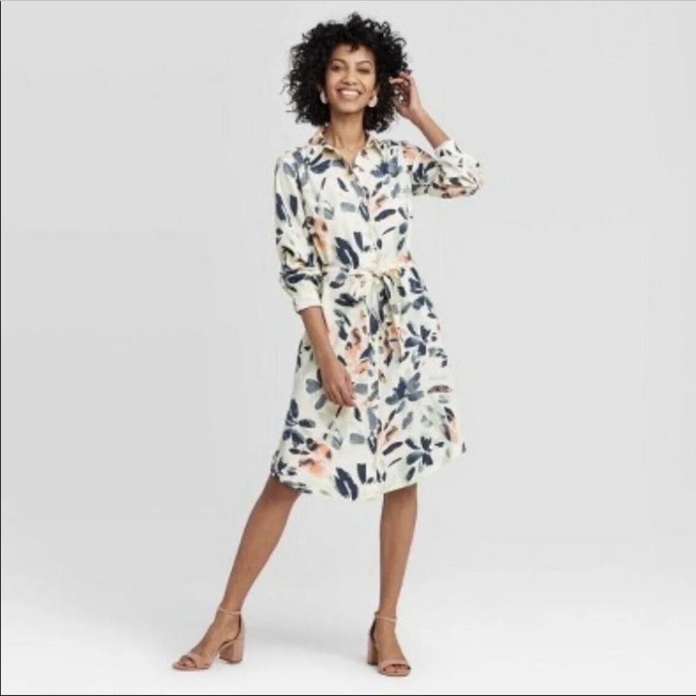 Floral long sleeve dress